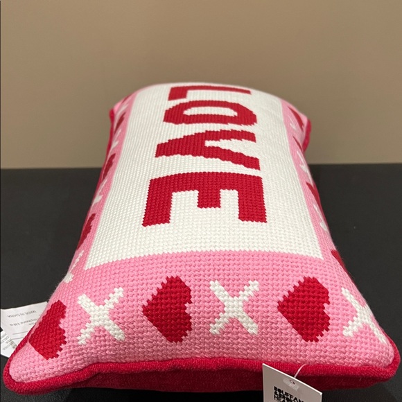 Bouffants & Broken Hearts | Needlepoint Sassy Pillow “Love” ♥️💋 - Picture 6 of 9